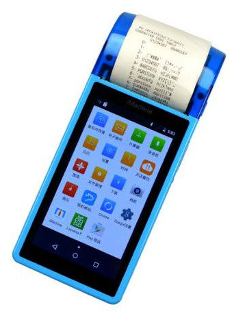 iMachine AP02 Handheld Android POS Receipt Printer, 5" Touch Screen with 58mm Printer - Imported from UK